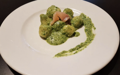 Gnocchi al pesto di Rucola e Pistacchi