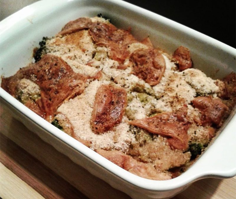 Broccoletti gratinati con pinoli