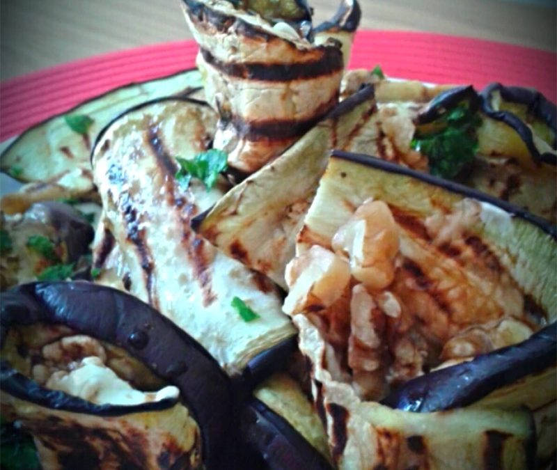 Involtini di Melanzana con Stracchino e Noci